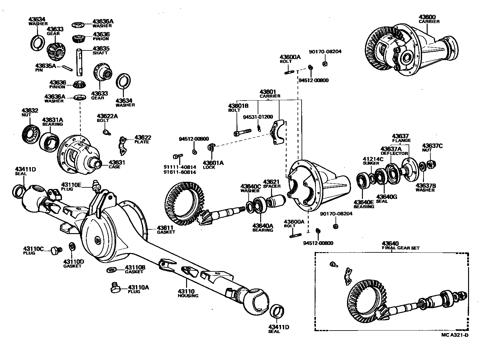 4301 — FRONT AXLE HOUSING & DIFFERENTIAL