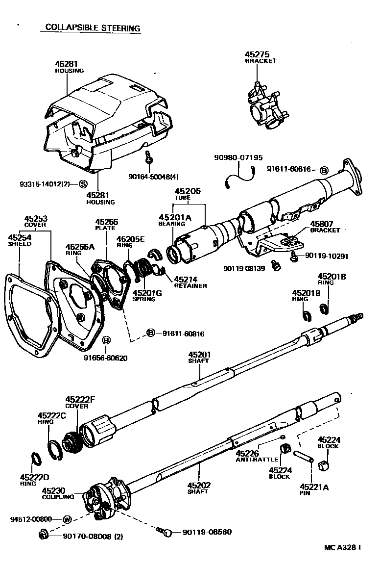 4501 — STEERING COLUMN & SHAFT