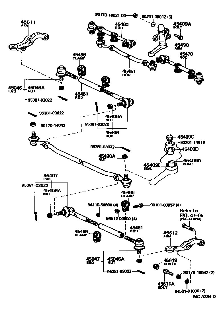 4505 — FRONT STEERING GEAR & LINK