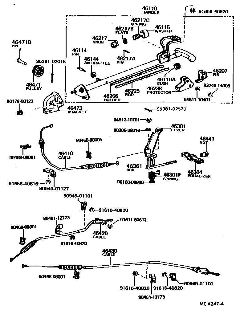 4601 — PARKING BRAKE & CABLE