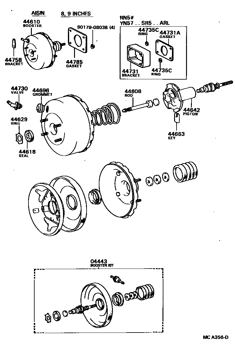 4703 — BRAKE BOOSTER & VACUUM TUBE
