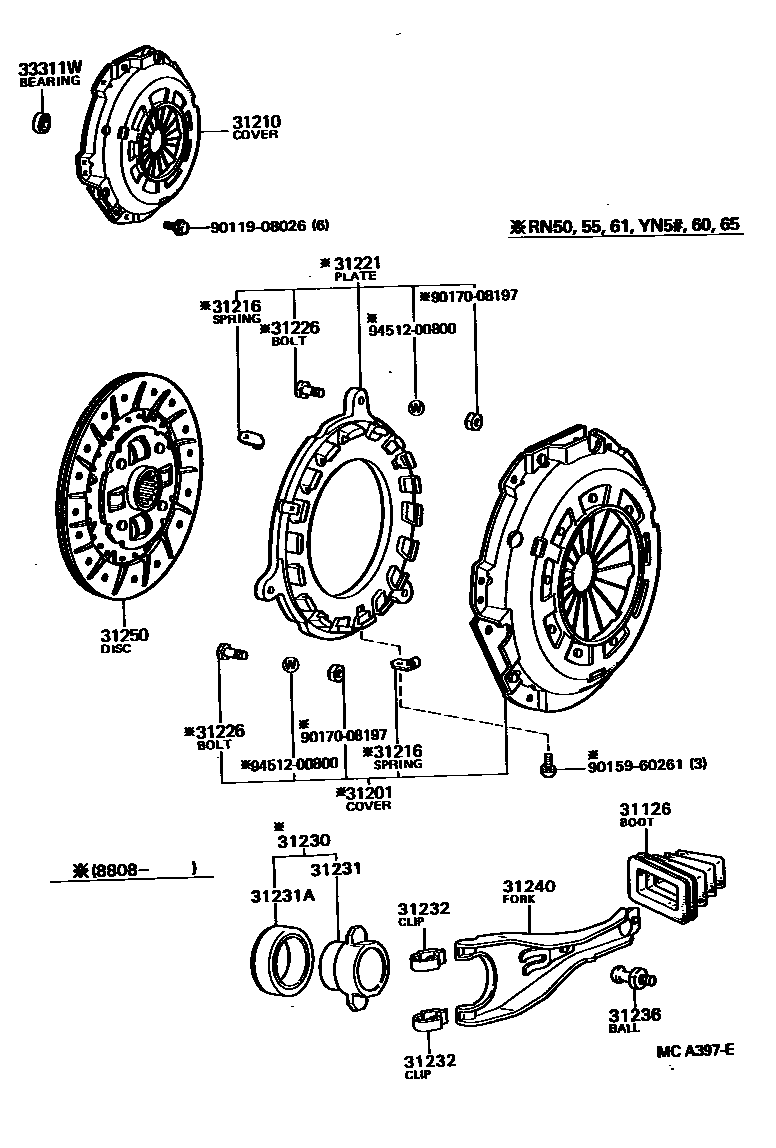 3101 — CLUTCH & RELEASE FORK