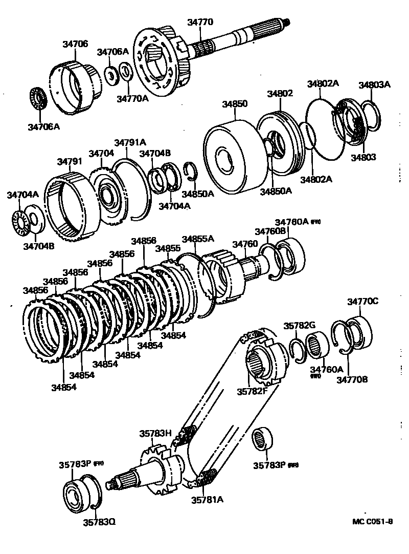3614 — FRONT DRIVE CLUTCH & GEAR