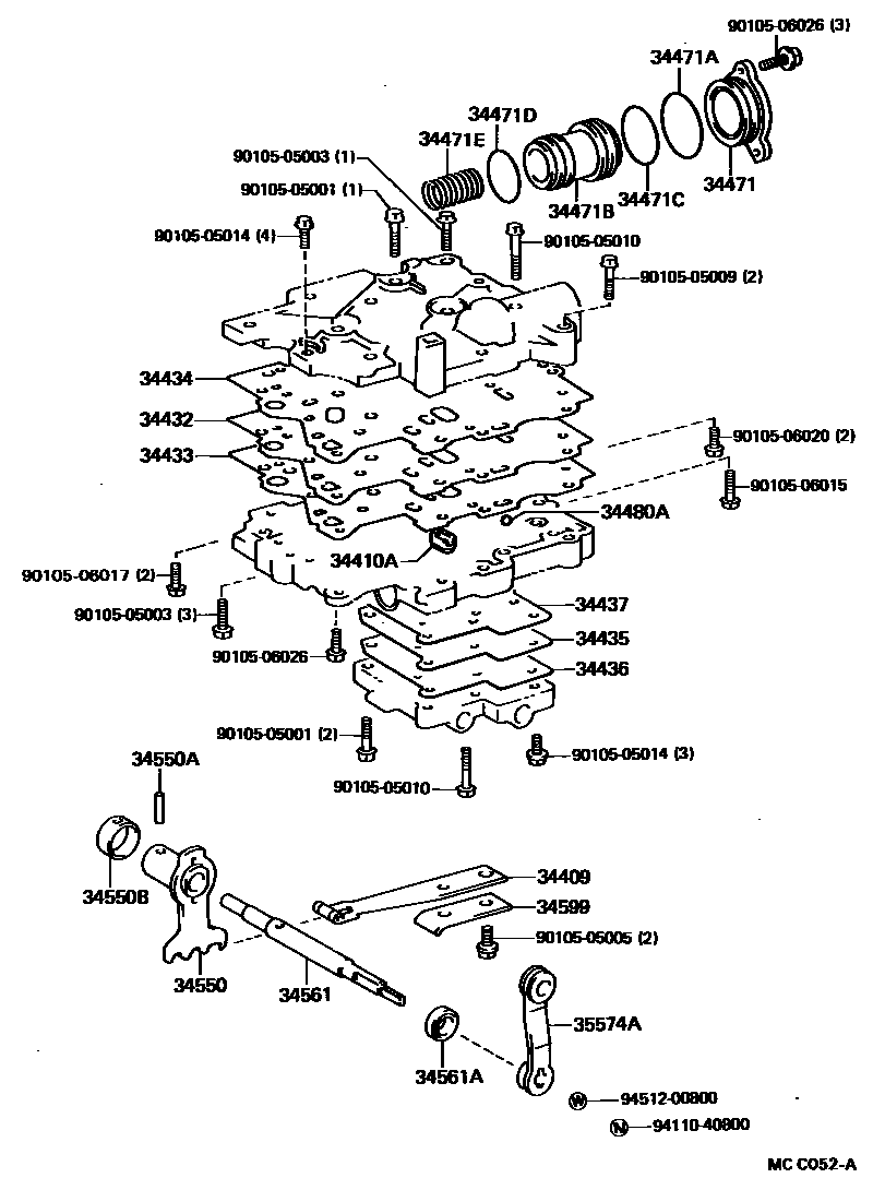 3615 — TRANSFER VALVE BODY & VALVE LEVER
