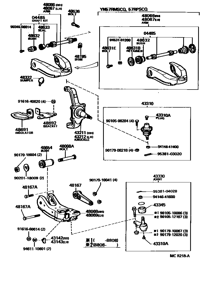 4802 — FRONT AXLE ARM & STEERING KNUCKLE