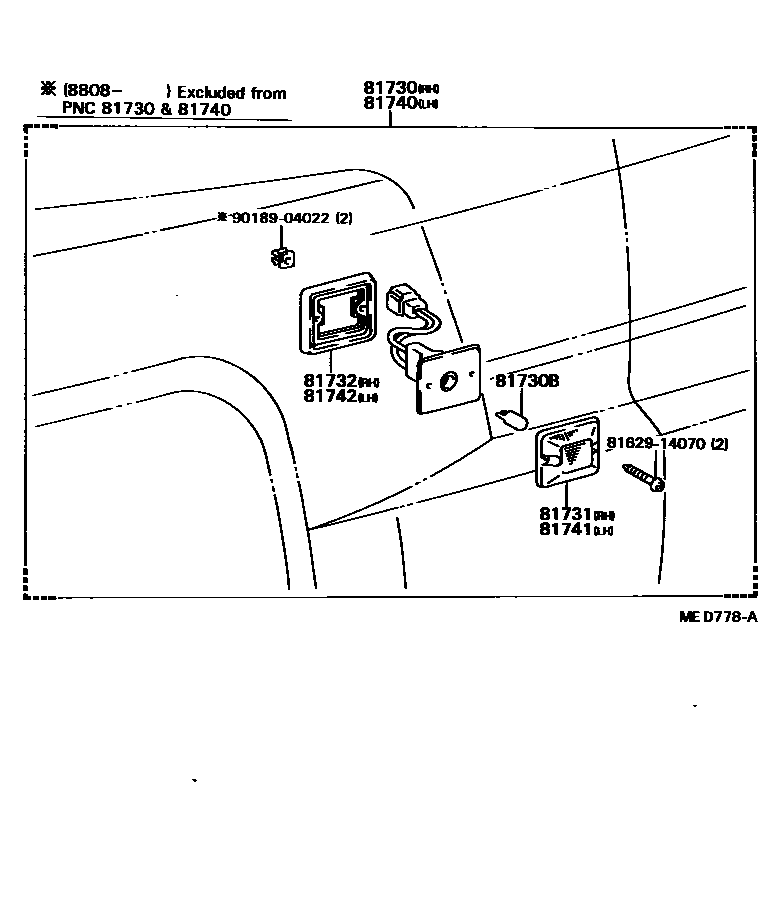 8106 — SIDE TURN SIGNAL LAMP & OUTER MIRROR LAMP