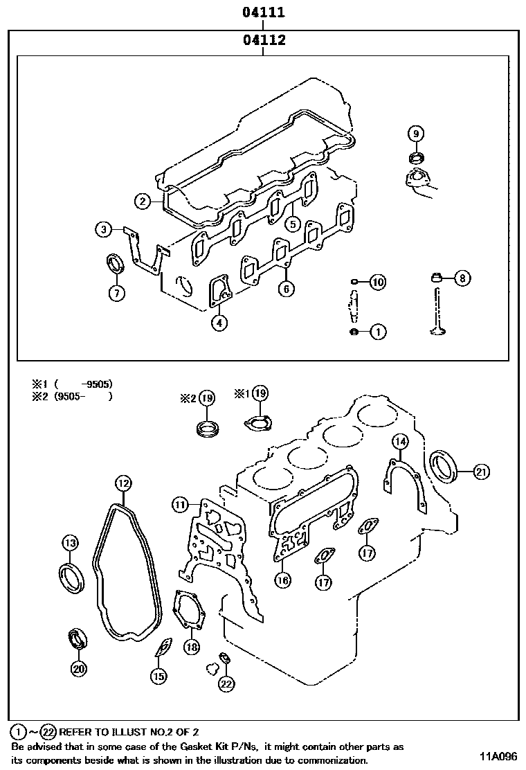 1103 — ENGINE OVERHAUL GASKET KIT
