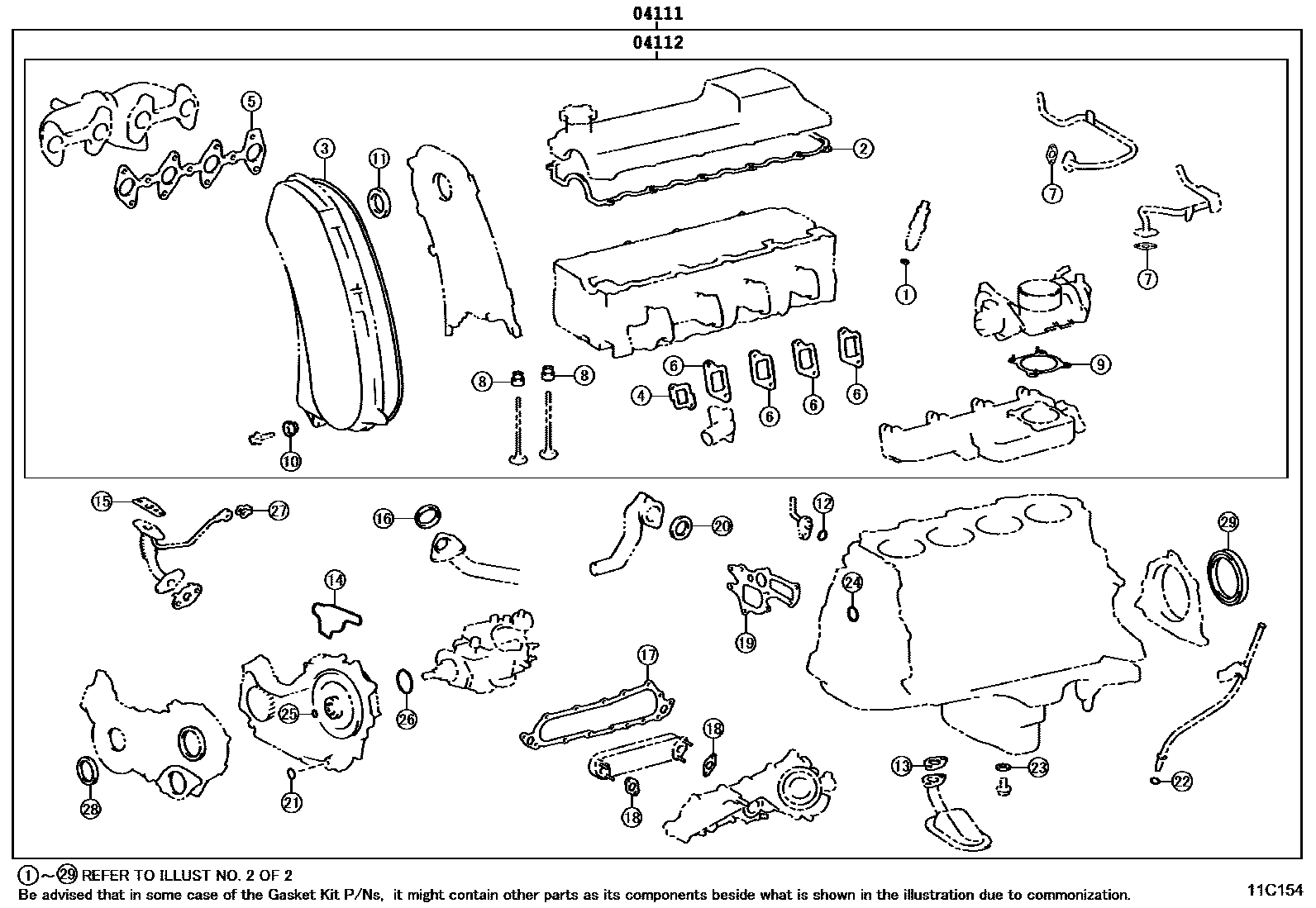 1103 — ENGINE OVERHAUL GASKET KIT