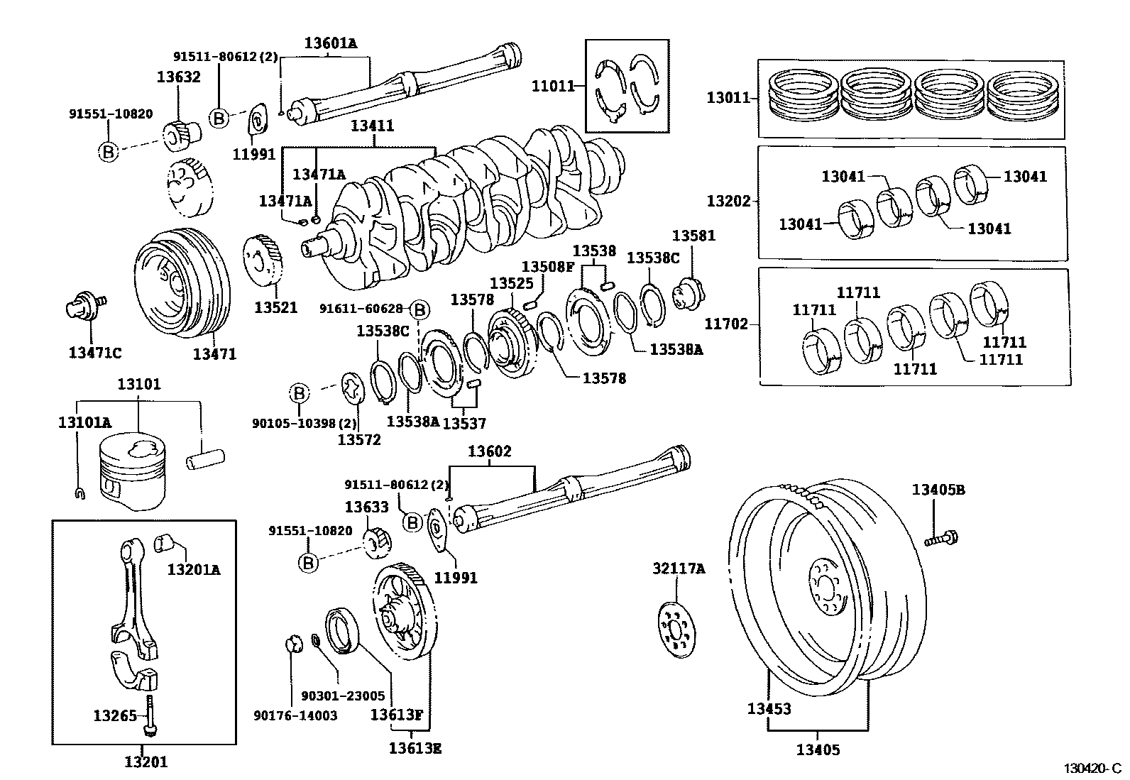 1301 — CRANKSHAFT & PISTON
