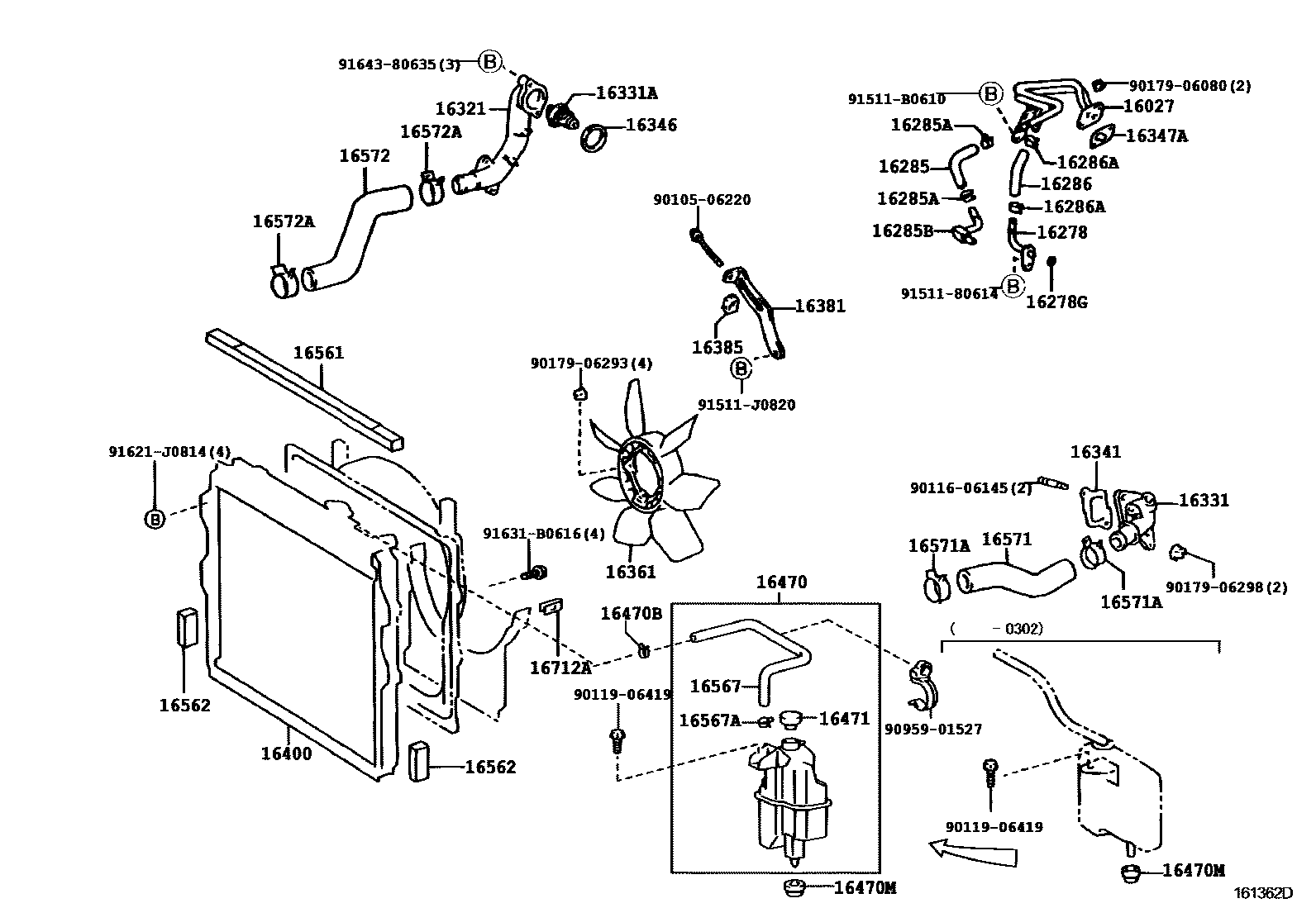 1603 — RADIATOR & WATER OUTLET