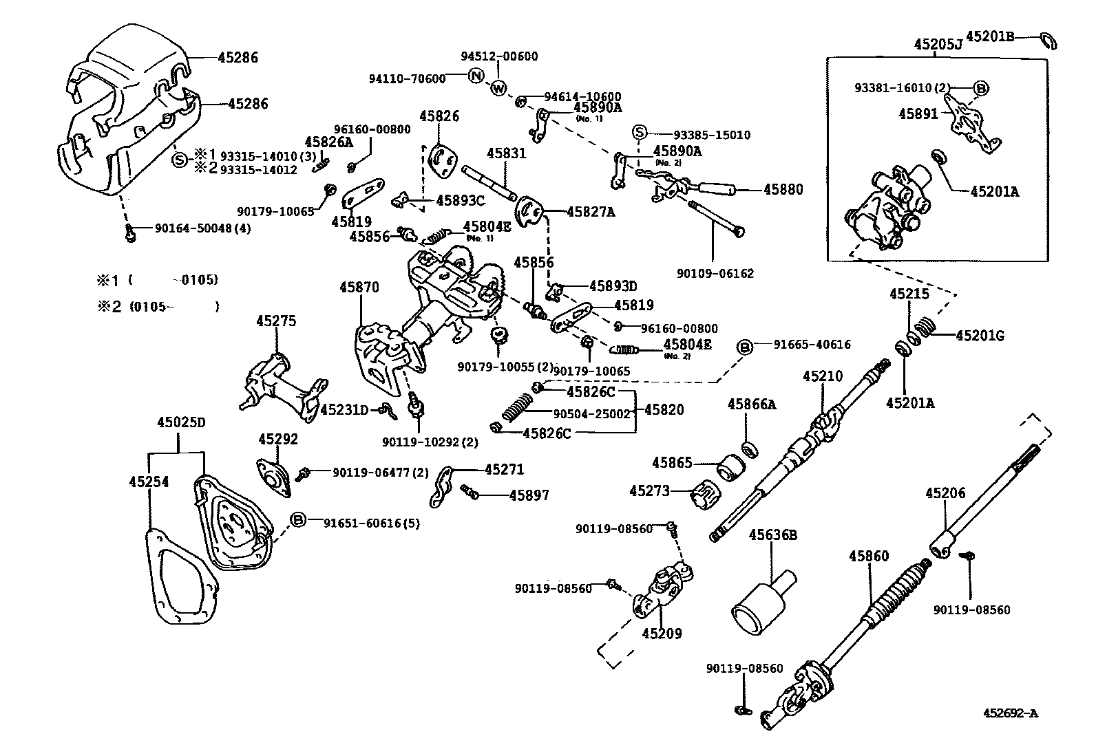 4501 — STEERING COLUMN & SHAFT