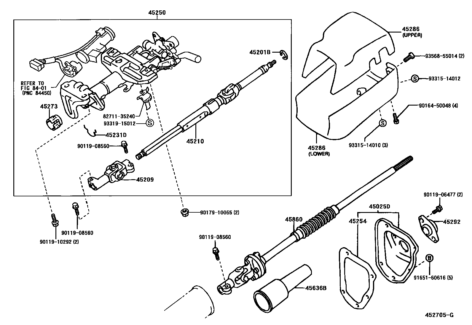 4501 — STEERING COLUMN & SHAFT