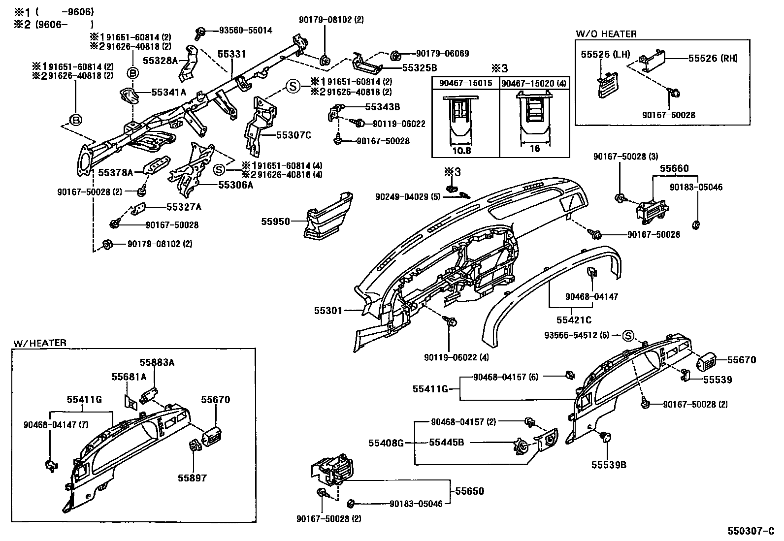 5551 — INSTRUMENT PANEL & GLOVE COMPARTMENT