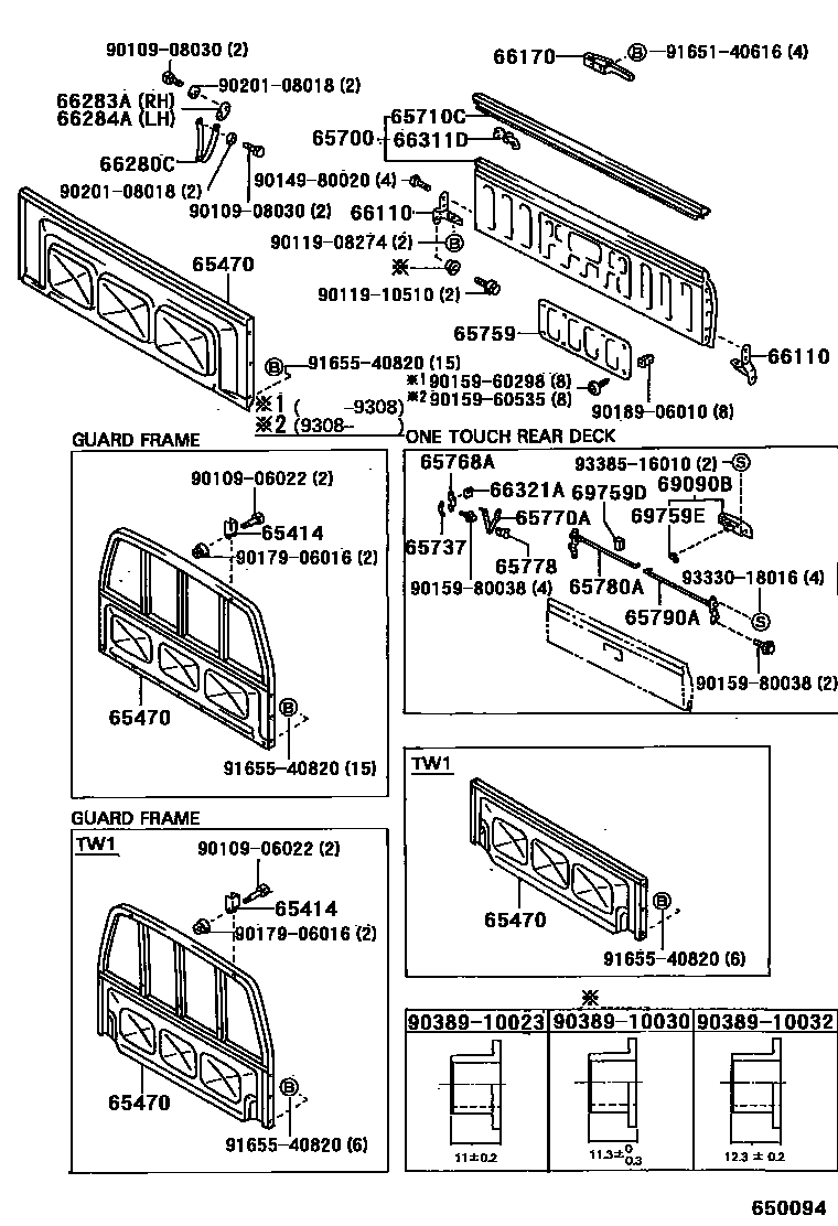 6553 — REAR BODY GUARD FRAME & TAIL GATE