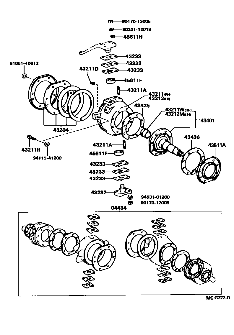 4802 — FRONT AXLE ARM & STEERING KNUCKLE