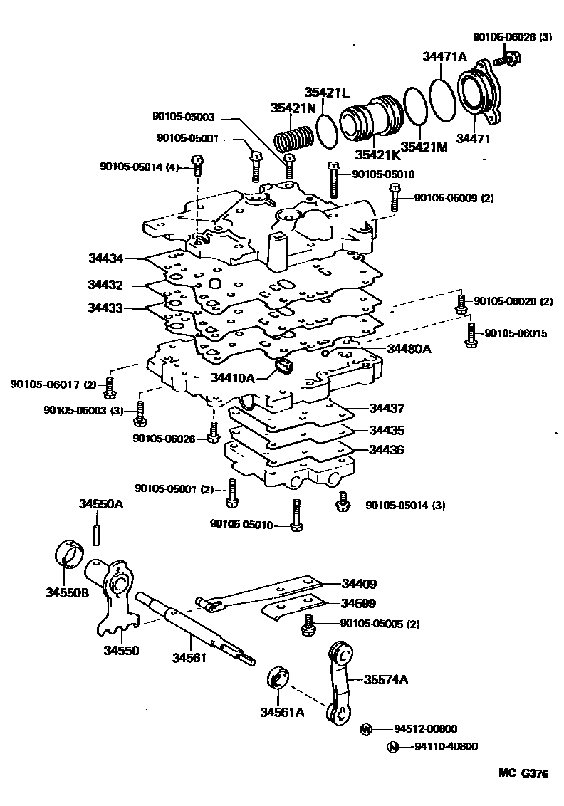 3615 — TRANSFER VALVE BODY & VALVE LEVER