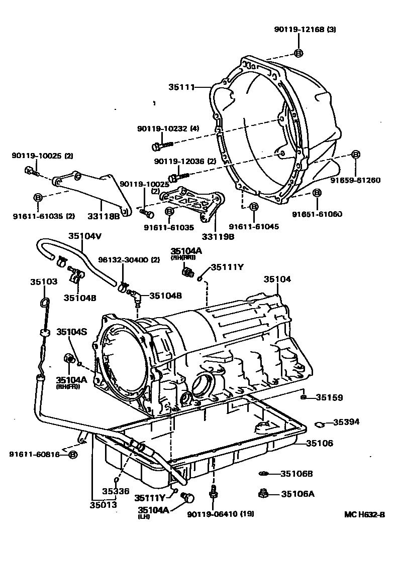 3503 — TRANSMISSION CASE & OIL PAN (ATM)