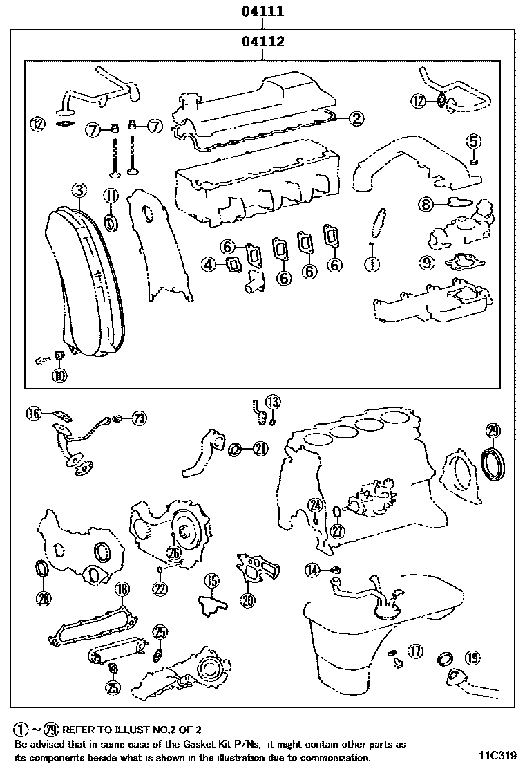 1103 — ENGINE OVERHAUL GASKET KIT