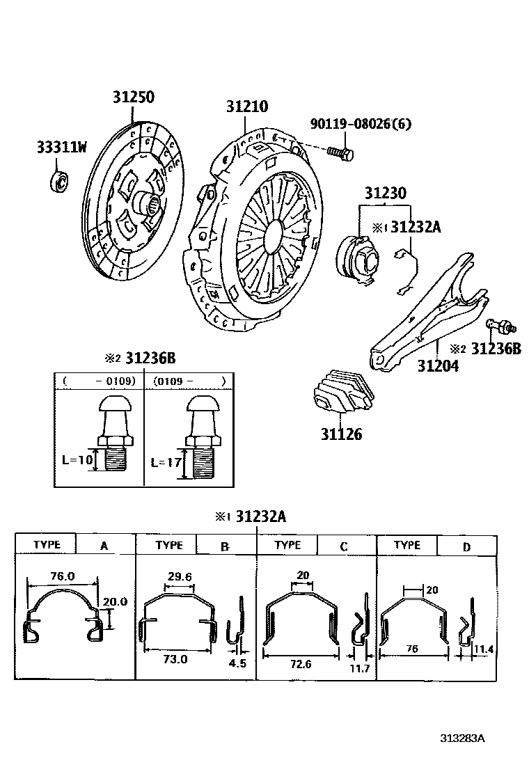 3101 — CLUTCH & RELEASE FORK