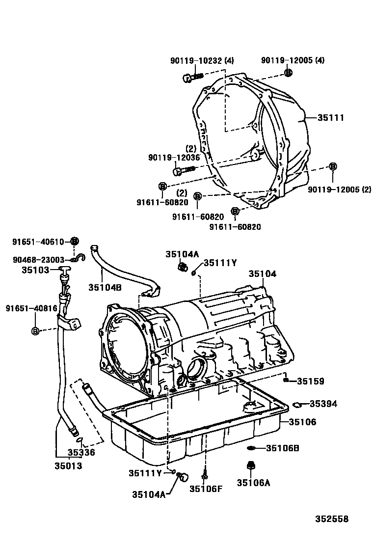 3503 — TRANSMISSION CASE & OIL PAN (ATM)
