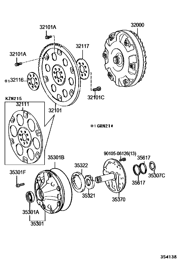 3502 — TORQUE CONVERTER, FRONT OIL PUMP & CHAIN (ATM)
