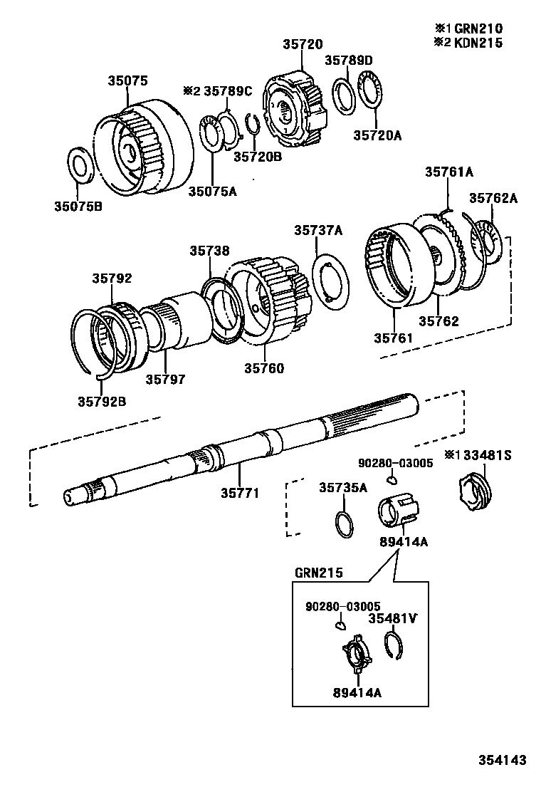3510 — PLANETARY GEAR, REVERSE PISTON & COUNTER GEAR(ATM)