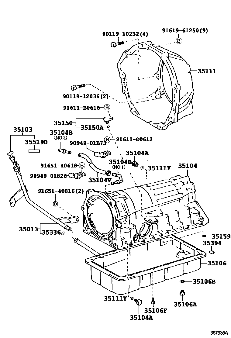 3503 — TRANSMISSION CASE & OIL PAN (ATM)