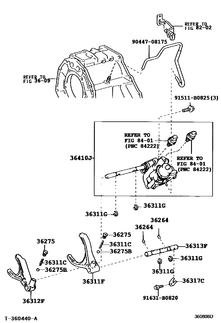3611 — TRANSFER LEVER & SHIFT ROD