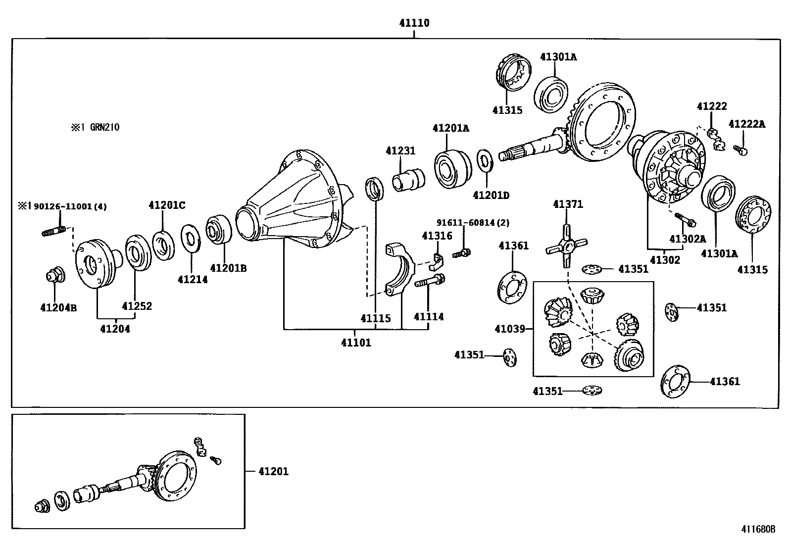 4101 — REAR AXLE HOUSING & DIFFERENTIAL
