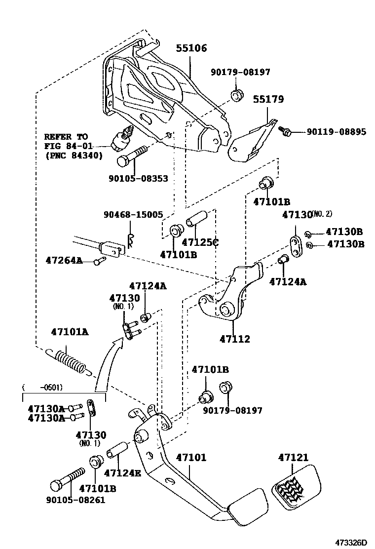 4701 — BRAKE PEDAL & BRACKET