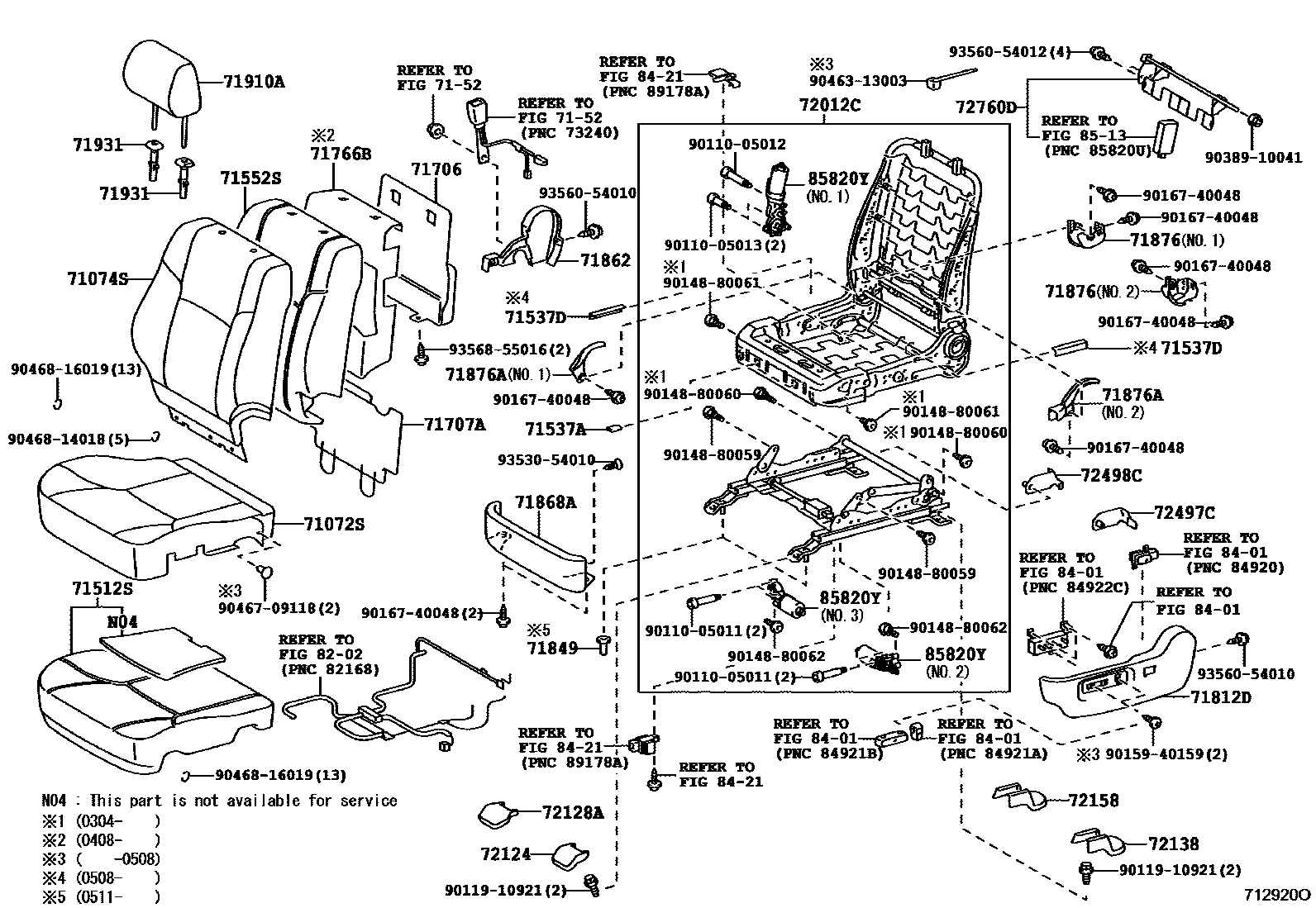 7151 — SEAT & SEAT TRACK