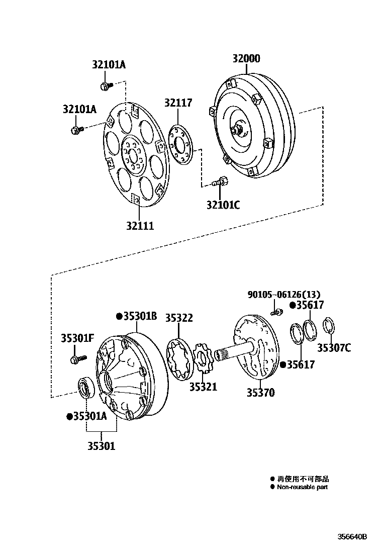 3502 — TORQUE CONVERTER, FRONT OIL PUMP & CHAIN (ATM)