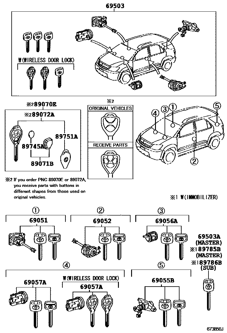 6765 — LOCK CYLINDER SET