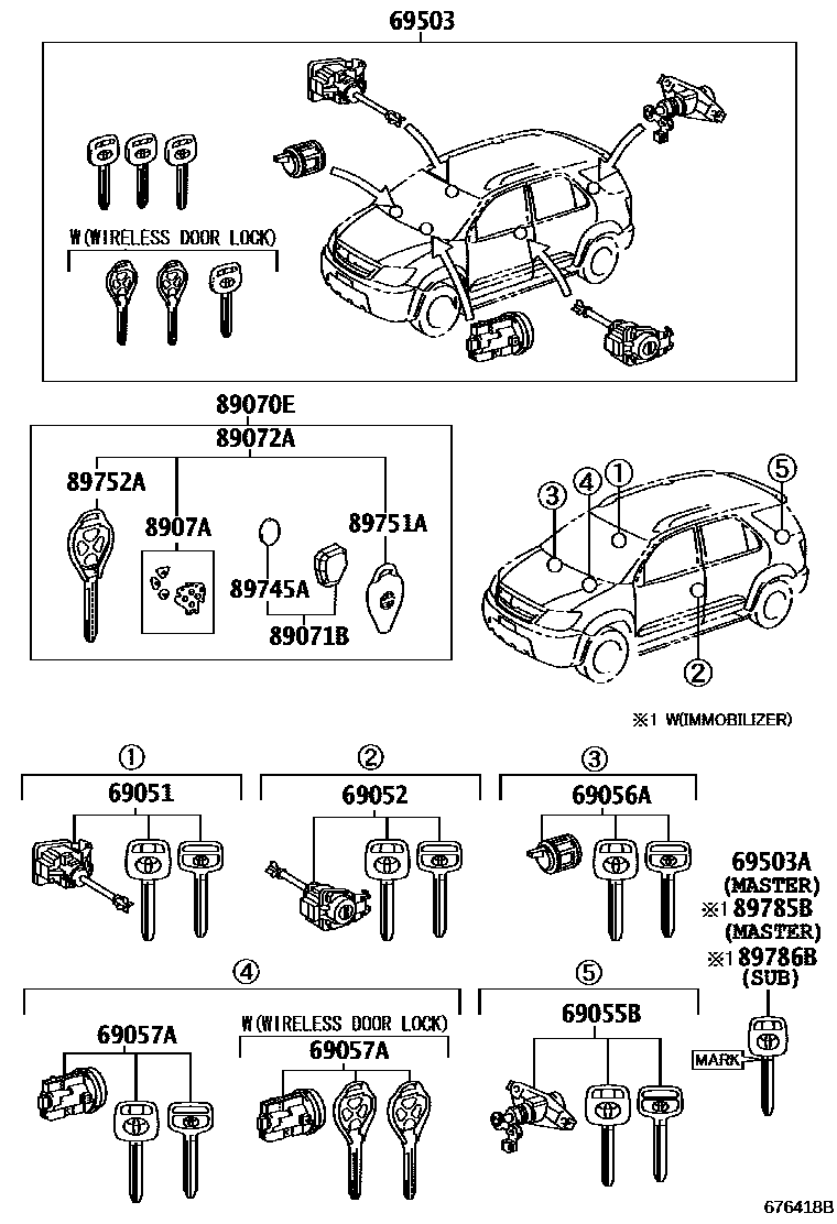 6765 — LOCK CYLINDER SET