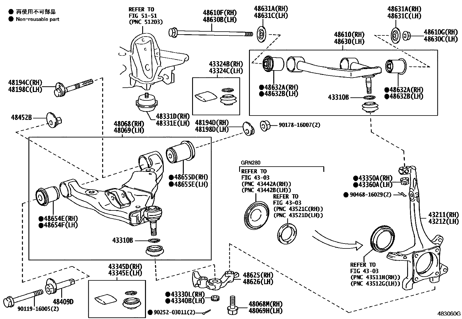 4802 — FRONT AXLE ARM & STEERING KNUCKLE