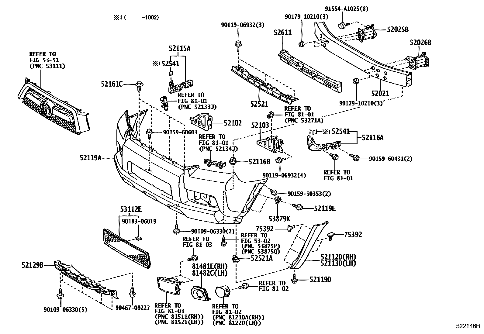 5252 — FRONT BUMPER & BUMPER STAY