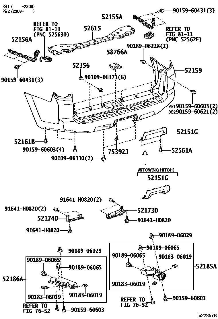 5253 — REAR BUMPER & BUMPER STAY