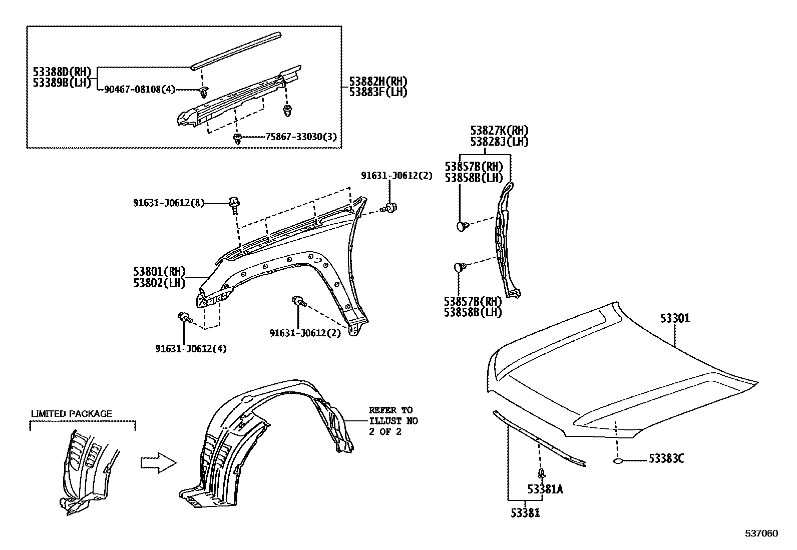 5353 — HOOD & FRONT FENDER