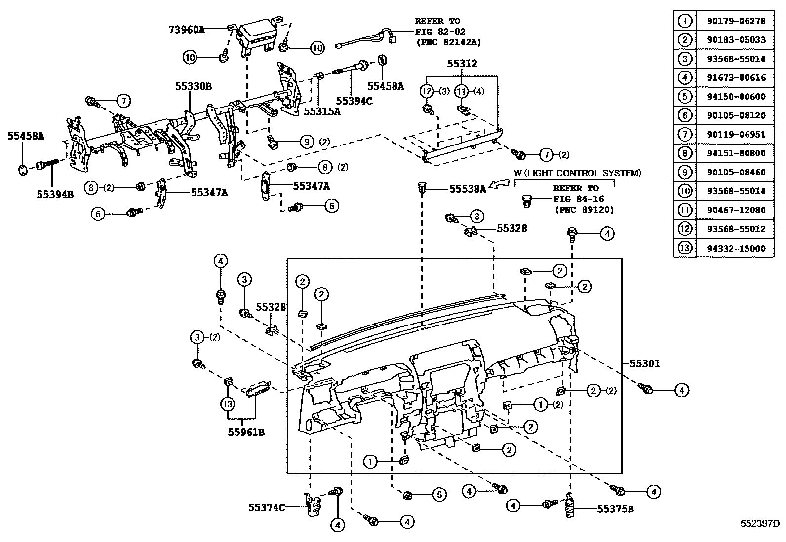5551 — INSTRUMENT PANEL & GLOVE COMPARTMENT