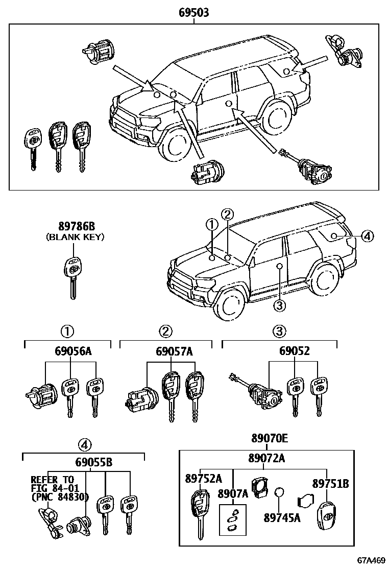 6765 — LOCK CYLINDER SET