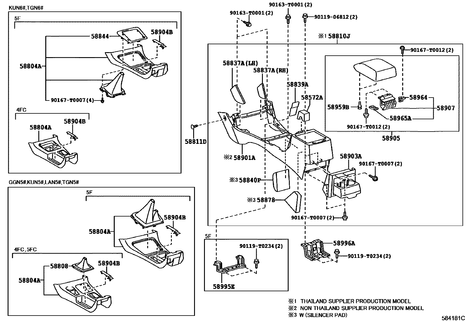 5855 — CONSOLE BOX & BRACKET