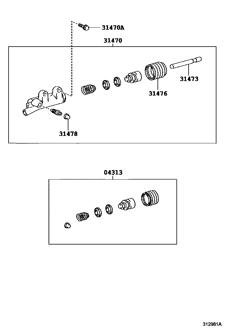 3105 — CLUTCH RELEASE CYLINDER