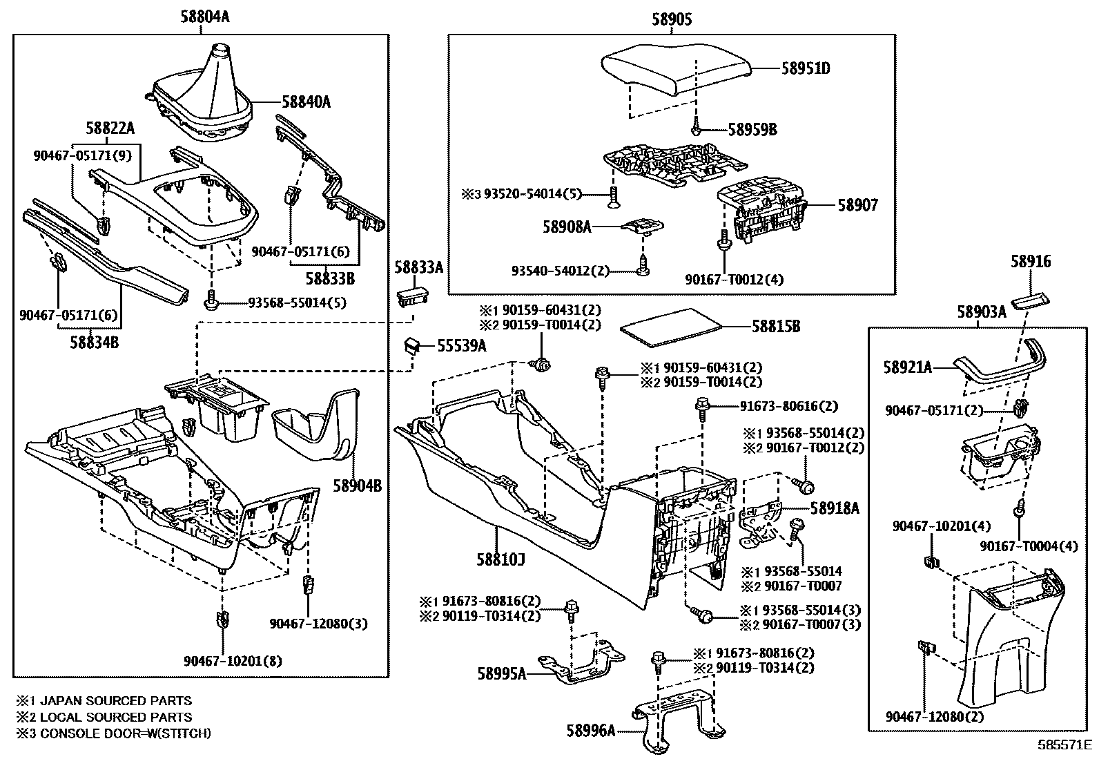 5855 — CONSOLE BOX & BRACKET