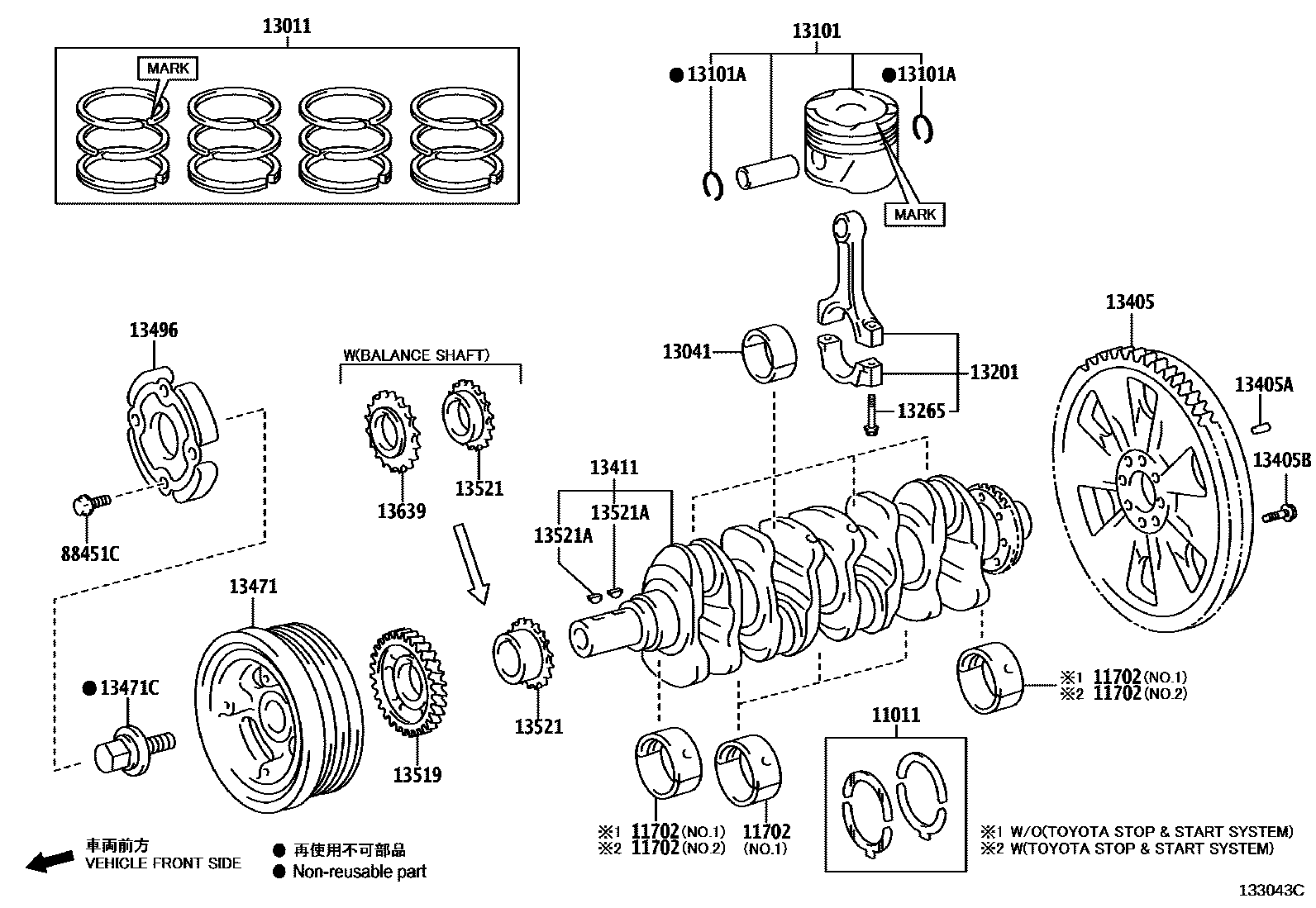1301 — CRANKSHAFT & PISTON