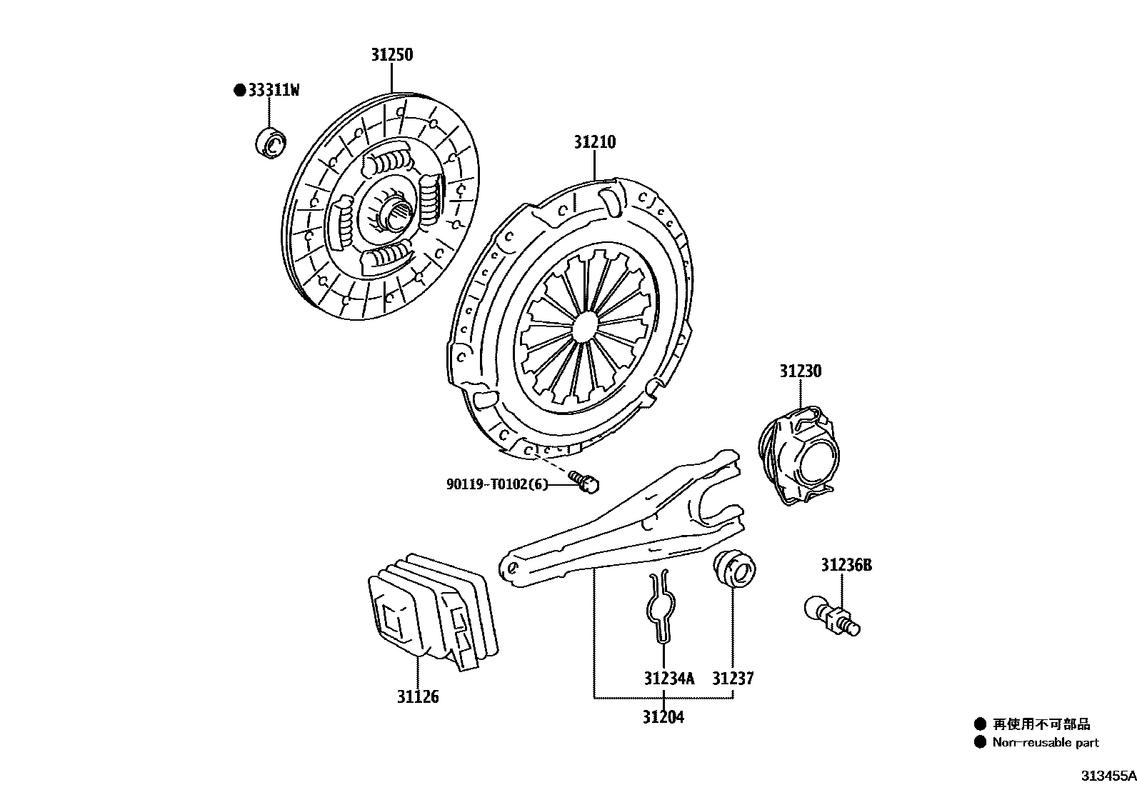 3101 — CLUTCH & RELEASE FORK