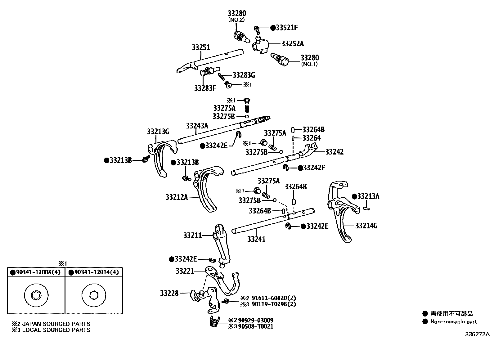 3307 — GEAR SHIFT FORK & LEVER SHAFT (MTM)