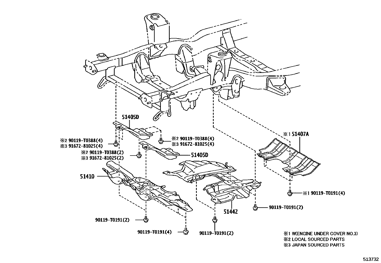 5152 — SUSPENSION CROSSMEMBER & UNDER COVER