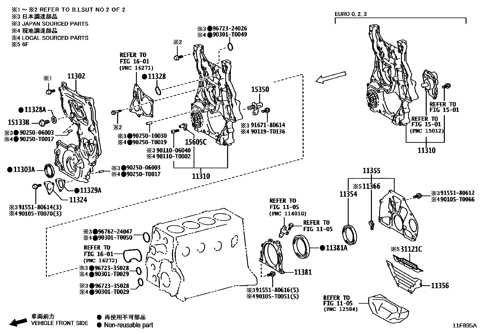 1106 — TIMING GEAR COVER & REAR END PLATE