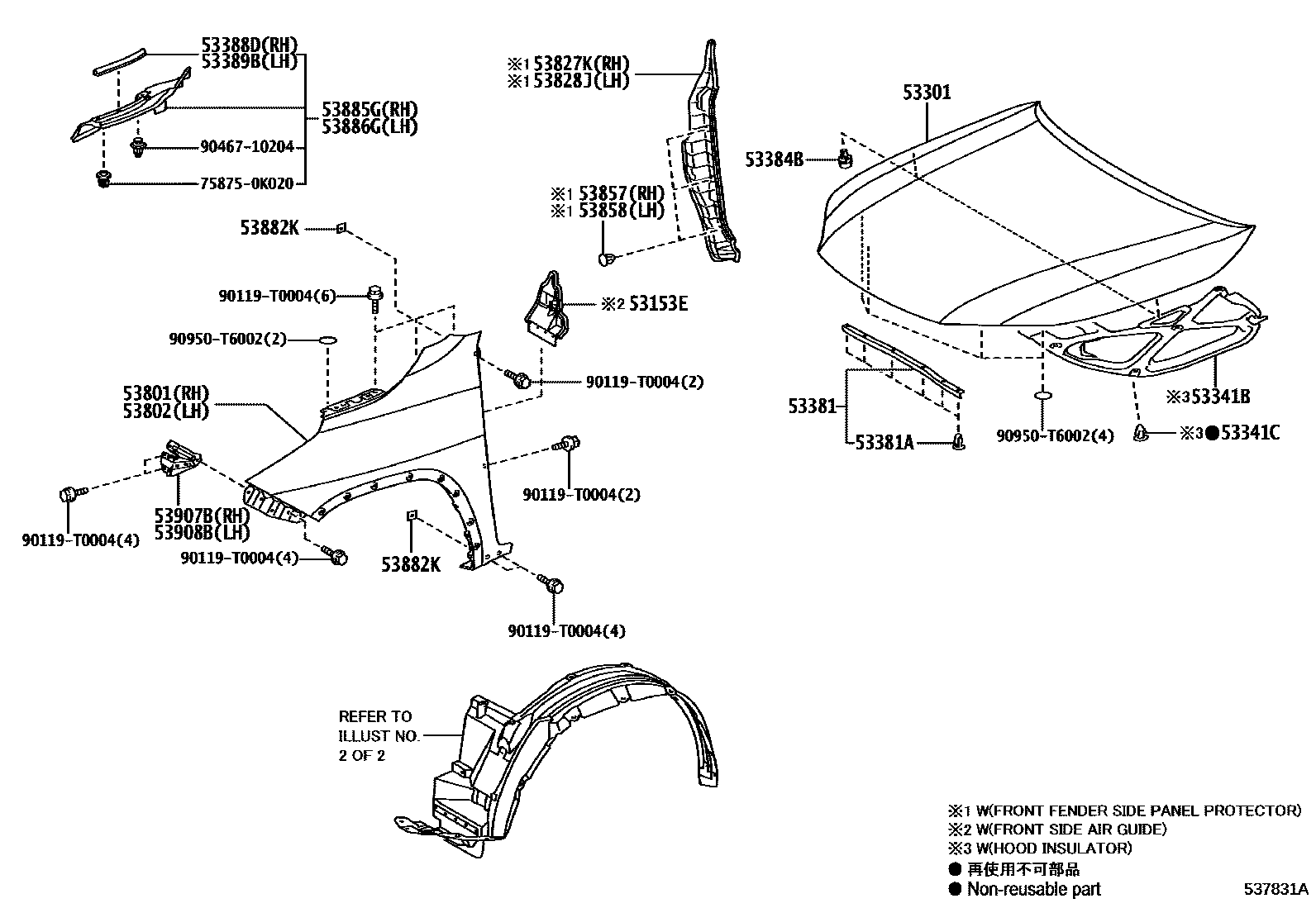 5353 — HOOD & FRONT FENDER