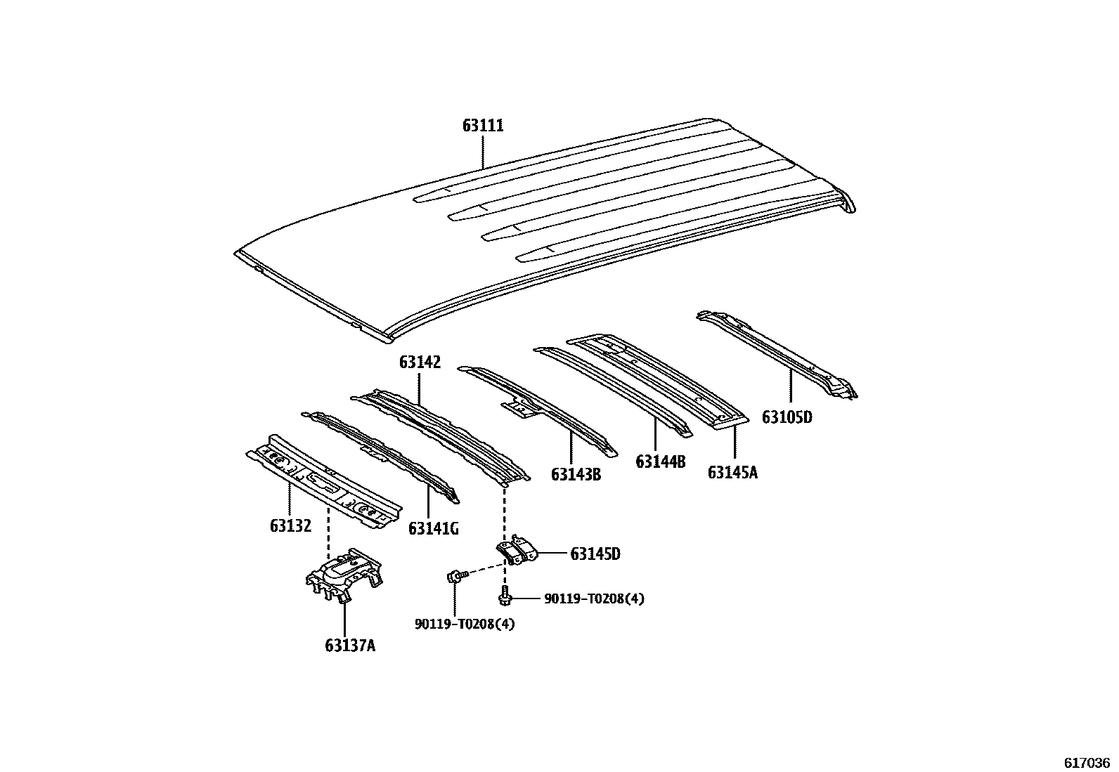 6153 — ROOF PANEL & BACK PANEL